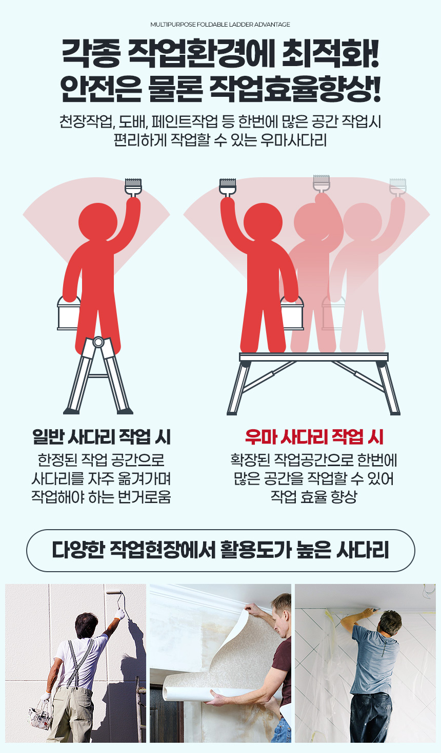 접이식우마 도배사다리 접이식작업대 다이 도배용 작업발판 안전