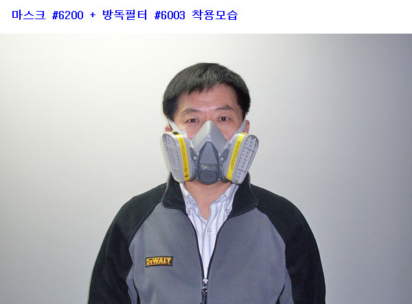 3M 방독면 유해가스 산업 방진 방독 마스크 반면형