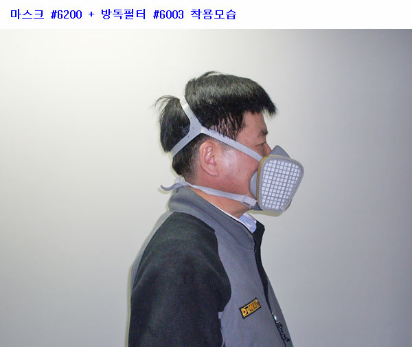 3M 방독면 유해가스 산업 방진 방독 마스크 반면형