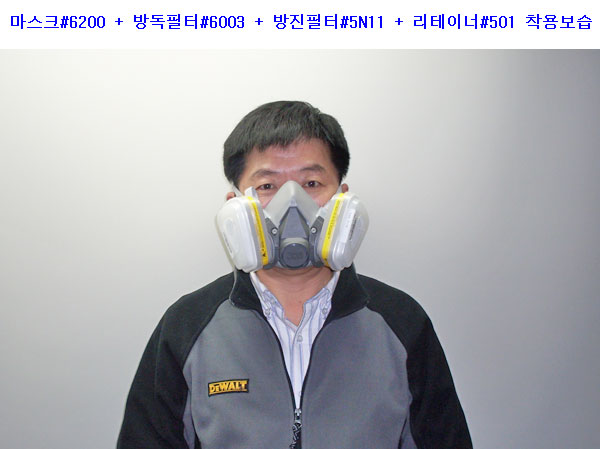 3M 방독면 유해가스 산업 방진 방독 마스크 반면형