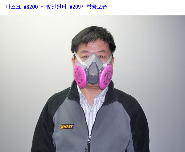 3M 방독면 유해가스 산업 방진 방독 마스크 반면형