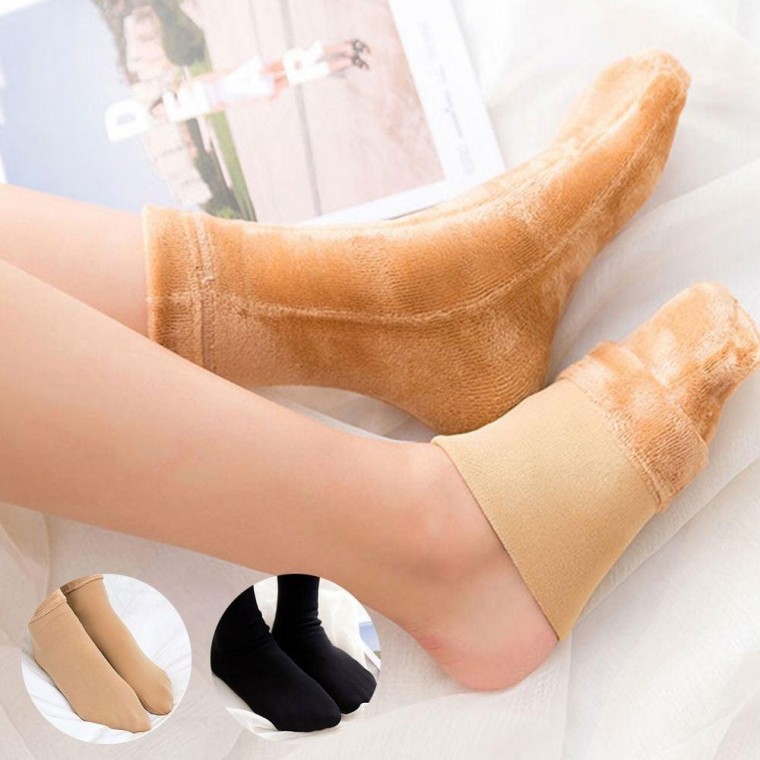 융털 안감 혹한기 스타킹 중목 방한 여자 양말 겨울 기모 보온 겨울극 세사 극세사